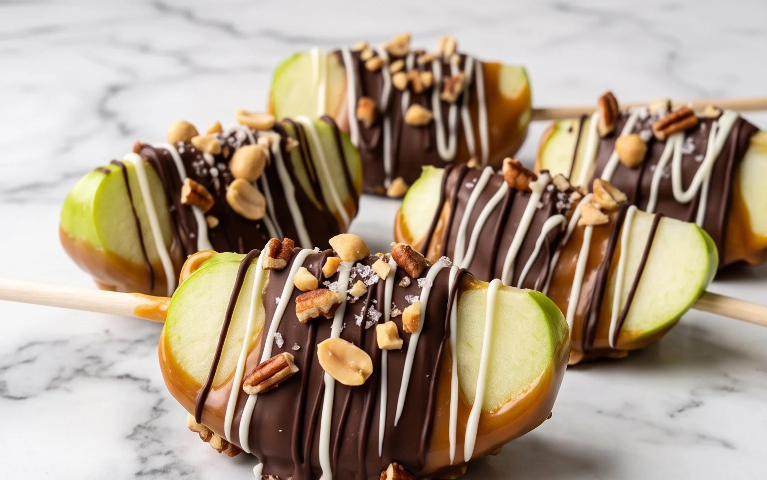 Easy Chocolate Covered Caramel Apple Slices Recipe