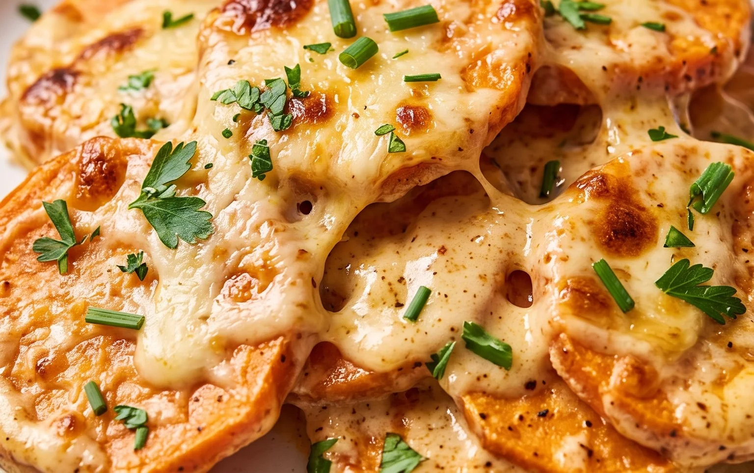 Chipotle Gouda Scalloped Sweet Potatoes