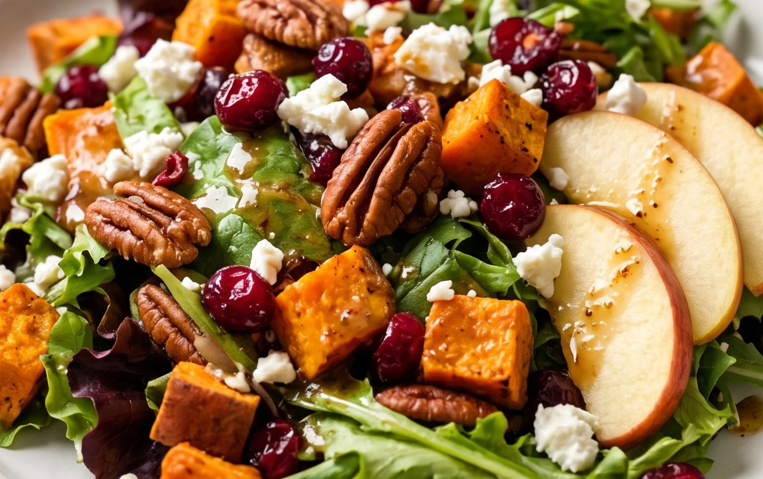 Fall Salad with Maple-Lime Dressing